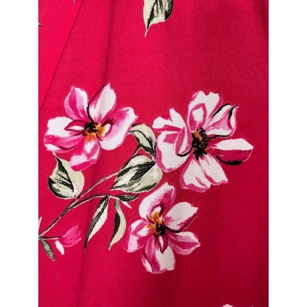 Torrid Dress 1X Pink Floral Midi Feminine Retro Western Boho Classic Tropical - Picture 10 of 14